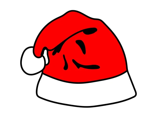 Sombrero Navidad Sobre Fondo Aislado — Archivo Imágenes Vectoriales