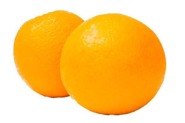 Orange Frukt Vit Bakgrund — Stockfoto