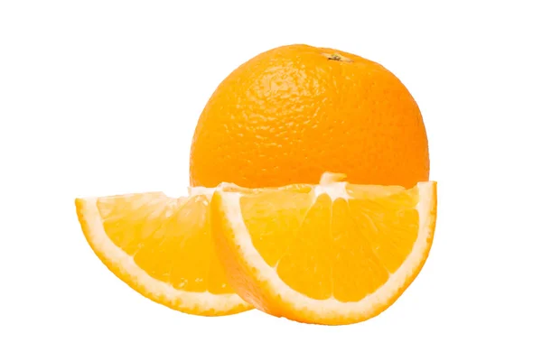 Orange Frukt Vit Bakgrund — Stockfoto