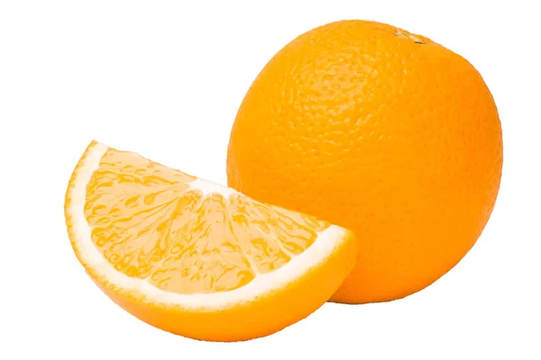 Orange Frukt Vit Bakgrund — Stockfoto