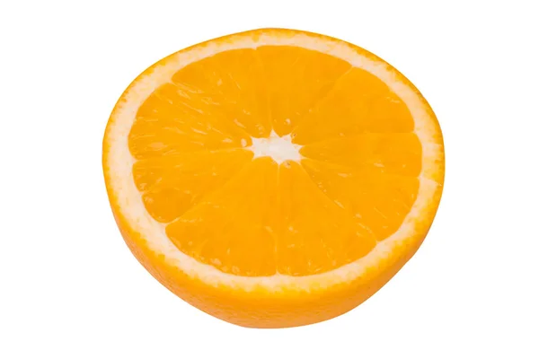 Orange Frukt Vit Bakgrund — Stockfoto