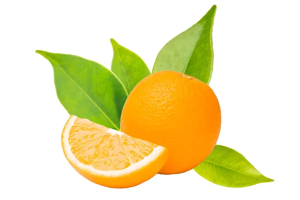 Oranje Fruit Witte Achtergrond — Stockfoto
