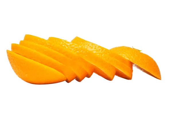 Orange Frukt Vit Bakgrund — Stockfoto