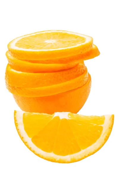 Апельсинові Фрукти Білому Фоні — стокове фото