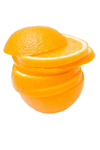 Orange Frukt Vit Bakgrund — Stockfoto