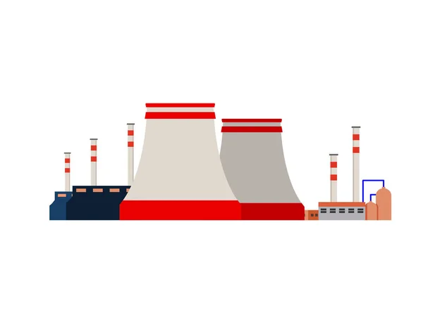 工厂工业建筑发电厂矢量 — 图库矢量图片