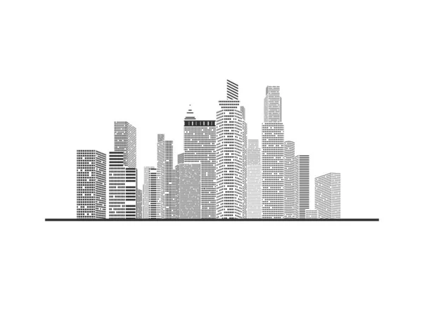 Fundo Cidade Edifícios Estruturas Vista Urbana Cidade — Vetor de Stock