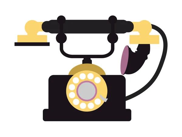 Vintage Telefon Telefon Ikon Design — Stock vektor