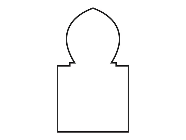 Αραβικό Ισλαμικό Παράθυρο Αψίδα Και Πόρτες Σύμβολο Απομονωμένο — Διανυσματικό Αρχείο