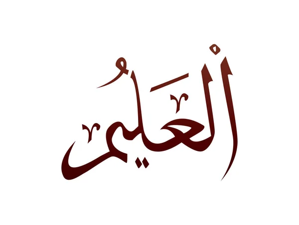 Islamic Religious Arab Arabic Calligraphy Mark Allah Name Pattern Vector — Stockvector