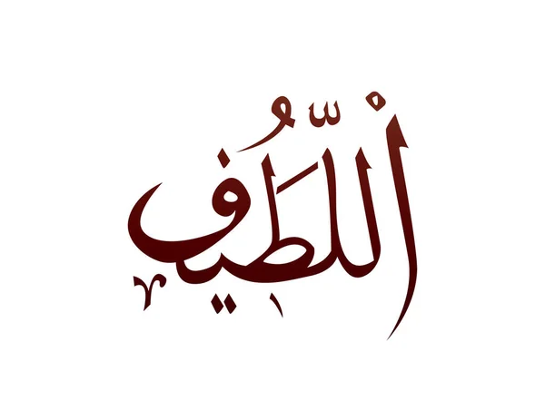 Islamico Arabo Religioso Arabo Calligrafia Segno Allah Nome Modello Vettoriale — Vettoriale Stock