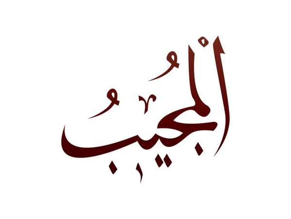 Calligraphie Arabe Arabe Arabe Islamique Marque Allah Nom Motif Vecteur — Image vectorielle