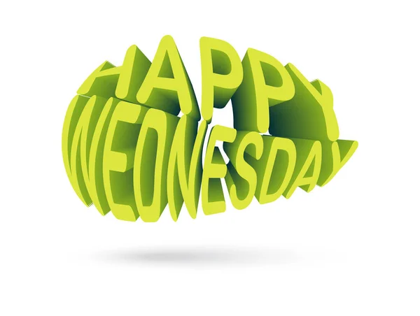 Happy Wednesday Tipografia Colorida Saudação Texto Cartaz Cartão Feliz Banner —  Vetores de Stock