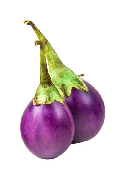 Eggplant Isolated White Background Clipping Path — Foto de Stock