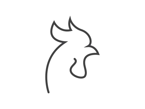 Chicken Logo Rooster Logo Icon Vector Template — Διανυσματικό Αρχείο