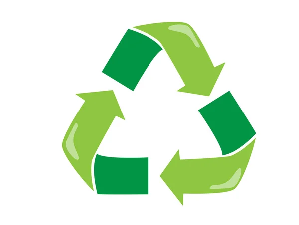 Recycle Icon Vector Green Triangular Eco Recycle Icons — Wektor stockowy