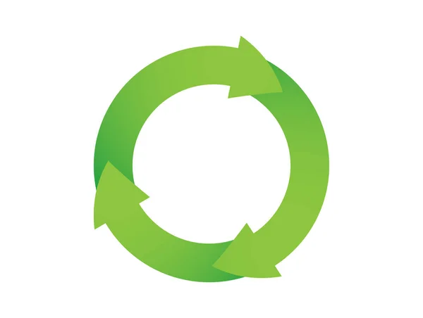Wektor Recyklingu Ikony Zielony Trójkątny Eko Recyklingu Ikon — Wektor stockowy