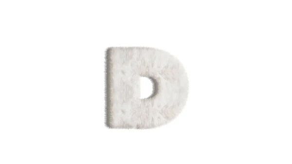 English Alphabet Design Style Fur Hair Clipping Path — 스톡 사진