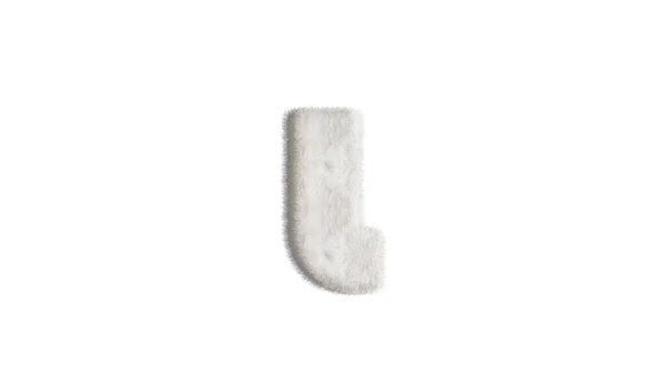 English Alphabet Design Style Fur Hair Clipping Path — Stockfoto