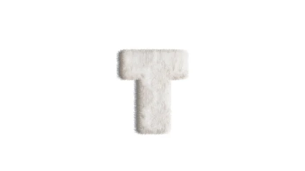 English Alphabet Design Style Fur Hair Clipping Path — Stock fotografie