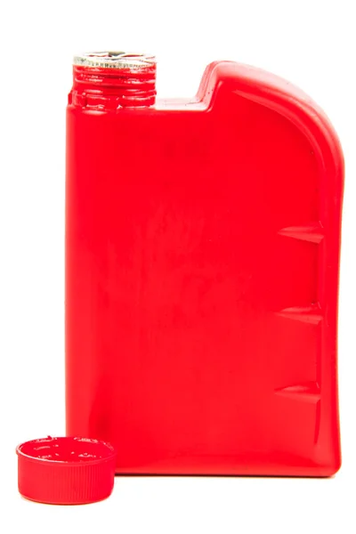 Plastic Container Motor Oil Isolated Car Oil Bottle Clipping Path — Foto de Stock