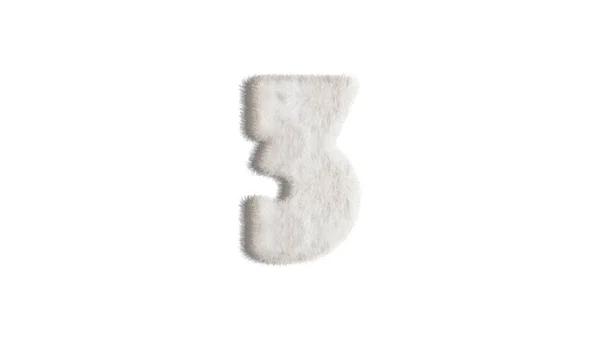 Number Design Style Fur Hair — Stock Photo, Image