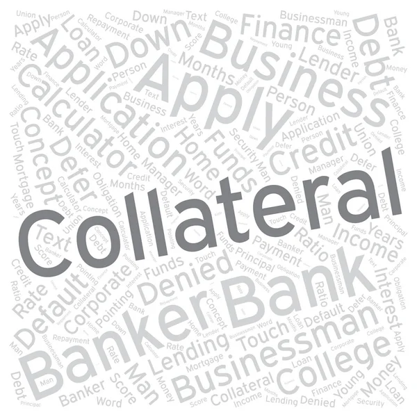 Collateral Word Cloud Art Szczegółowe Wektor — Wektor stockowy