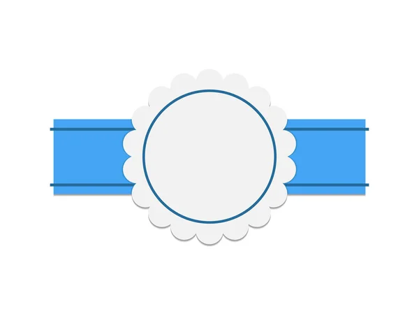 Badge Blanc Élément Vectoriel Design — Image vectorielle