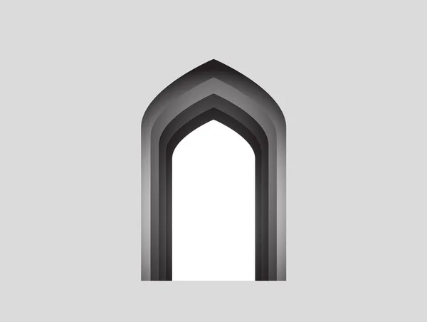 Arco Árabe Janela Portas Vector —  Vetores de Stock