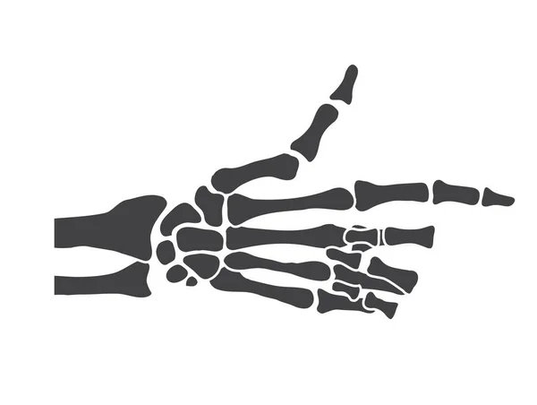 Huesos Mano Esqueleto Humano Blanco Negro Manos — Archivo Imágenes Vectoriales