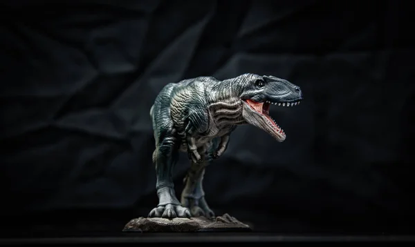 Dinosaure Giganotosaurus Dans Noir — Photo