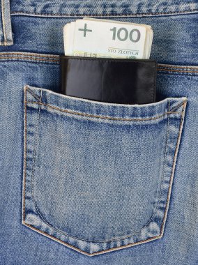 arka cebimde para ve m-cüzdan ile kot