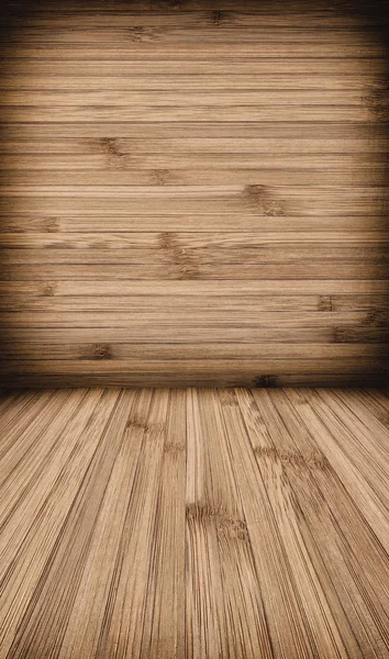 Wooden wall and floor background — Stock Photo, Image