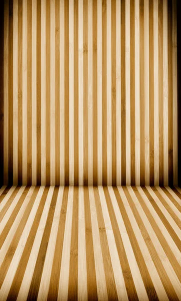 Полосатый деревянный пол и стена — стоковое фото