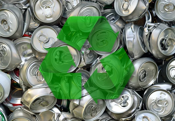 Crashed beer cans — Stock Photo, Image