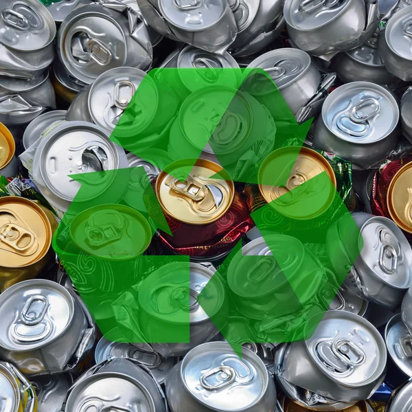 Crashed beer cans — Stock Photo, Image