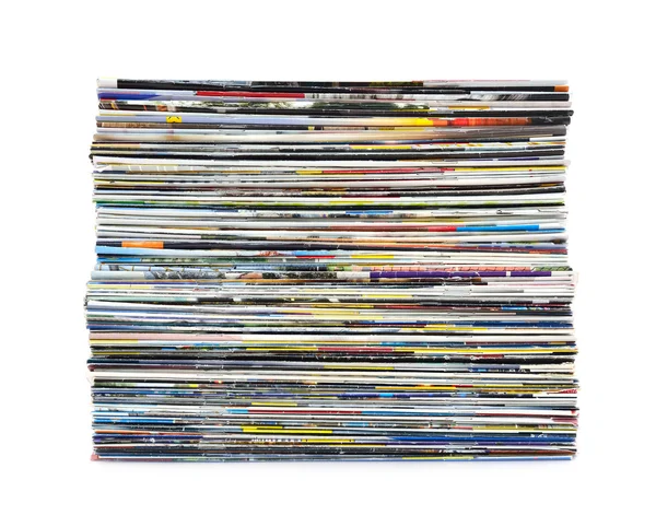 Stack of colorful magazines — Stock Photo, Image