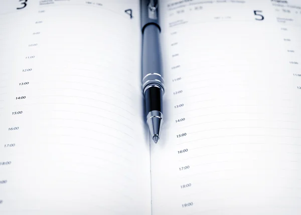 Pen and schedule — Stock Photo, Image