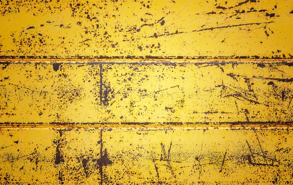 Fondo Pared Oxidada Pintada Amarillo Con Viñeta —  Fotos de Stock