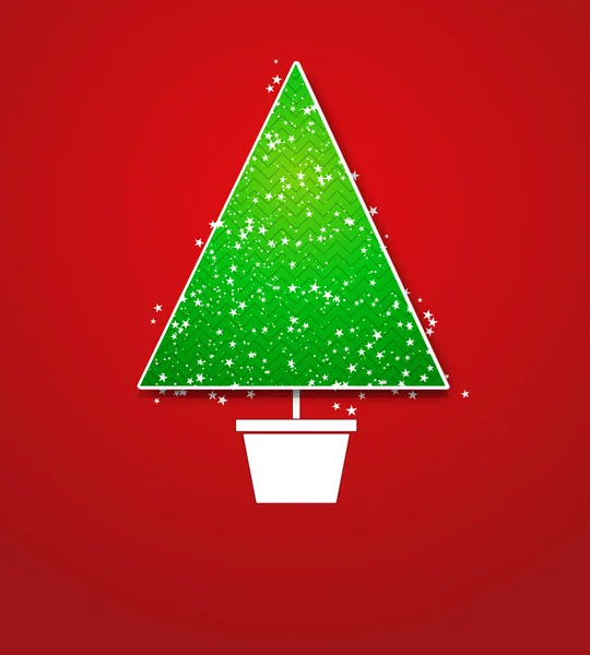 Christmas tree card — Stock Vector