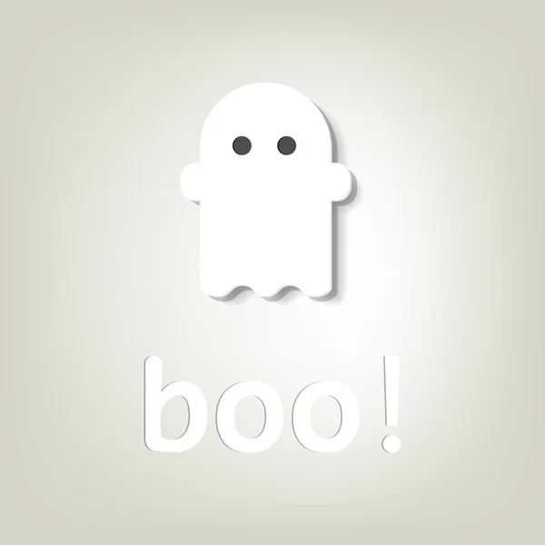 Creative poster for Halloween. little ghost — Stock vektor