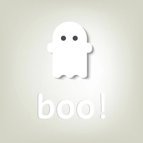 Manifesto creativo per Halloween. piccolo fantasma — Vettoriale Stock