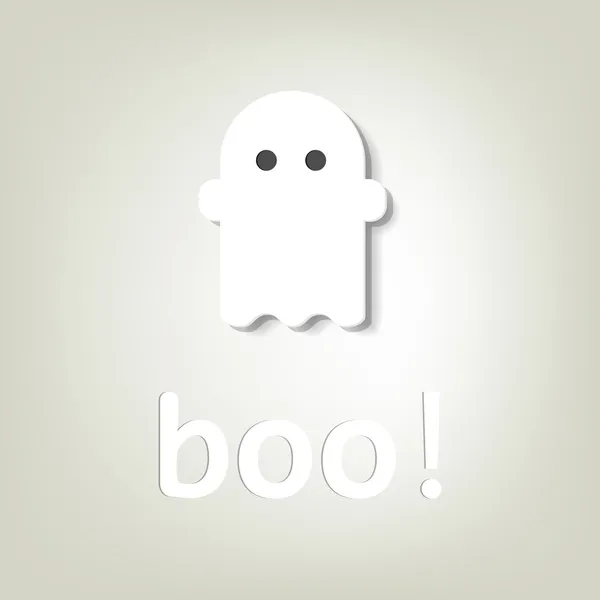 Cartel creativo para Halloween. pequeño fantasma Vectores de stock libres de derechos