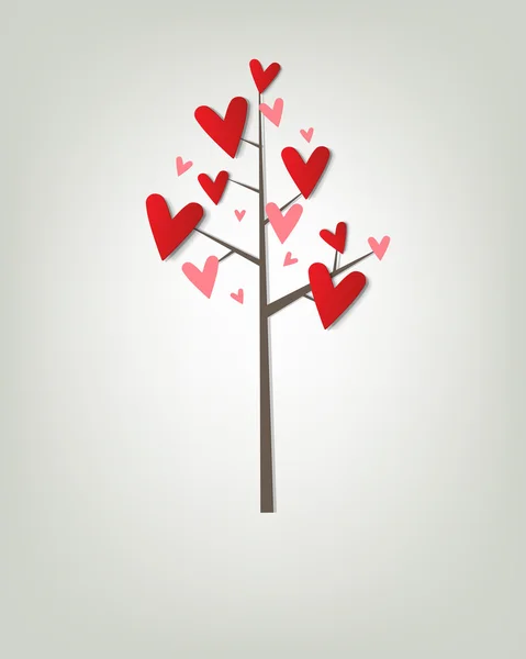 Árbol con corazones — Archivo Imágenes Vectoriales