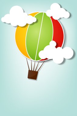 Sıcak hava balonu gökyüzünde