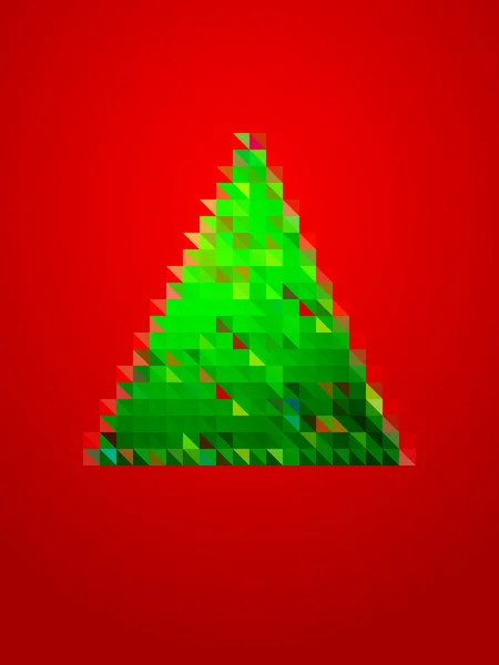 Pixel christmas tree — Stock Vector