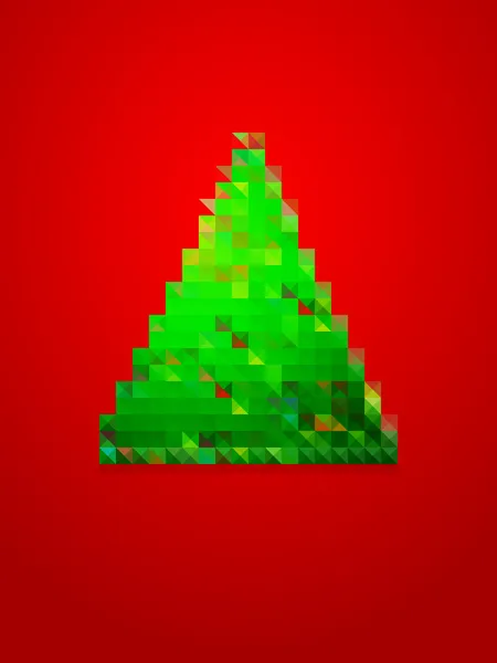 Pixel christmas tree — Stock Vector