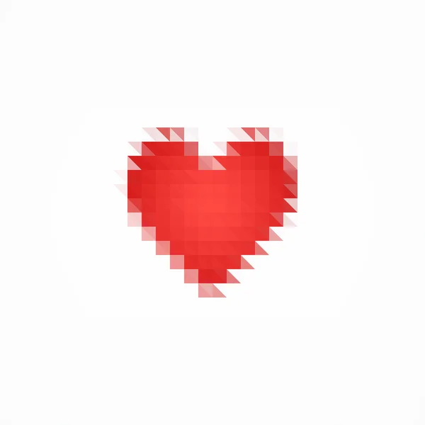 Pixel heart — Stock Vector