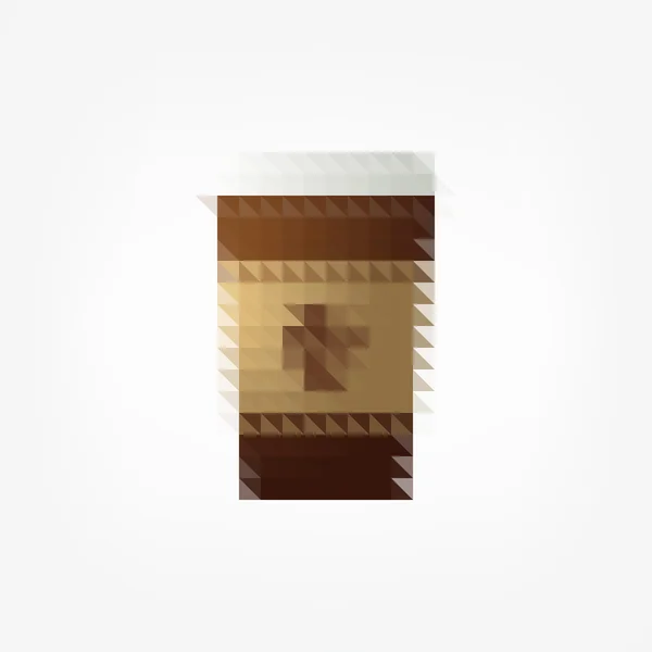 Pixel coffee cup — Stock Vector