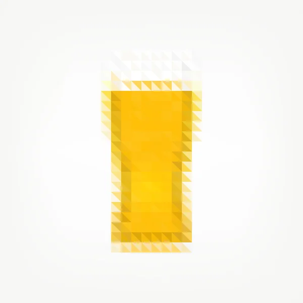 Pixel beer glass — Stock Vector